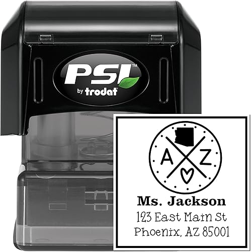 Miniatura 335 de Texas State Love - Sello de dirección cuadrado, uso con almohadilla de sellos, sello de correo de Texas, tamaño 1-5/8 pulgadas Manija