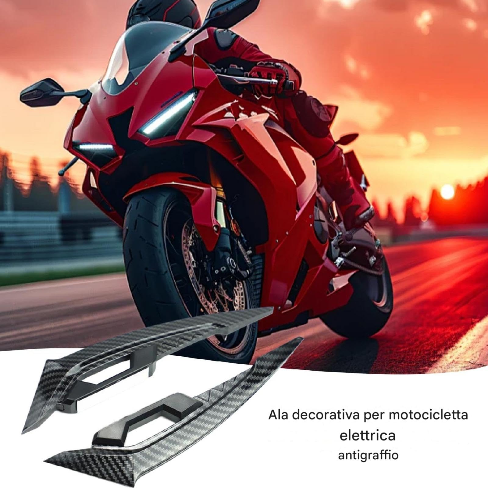 Parafango Anteriore Aerodinamico In Fibra Di Carbonio Per CFMOTO 800NK - Deflettore Fisso Inferiore Stile Bocca Di Pesce