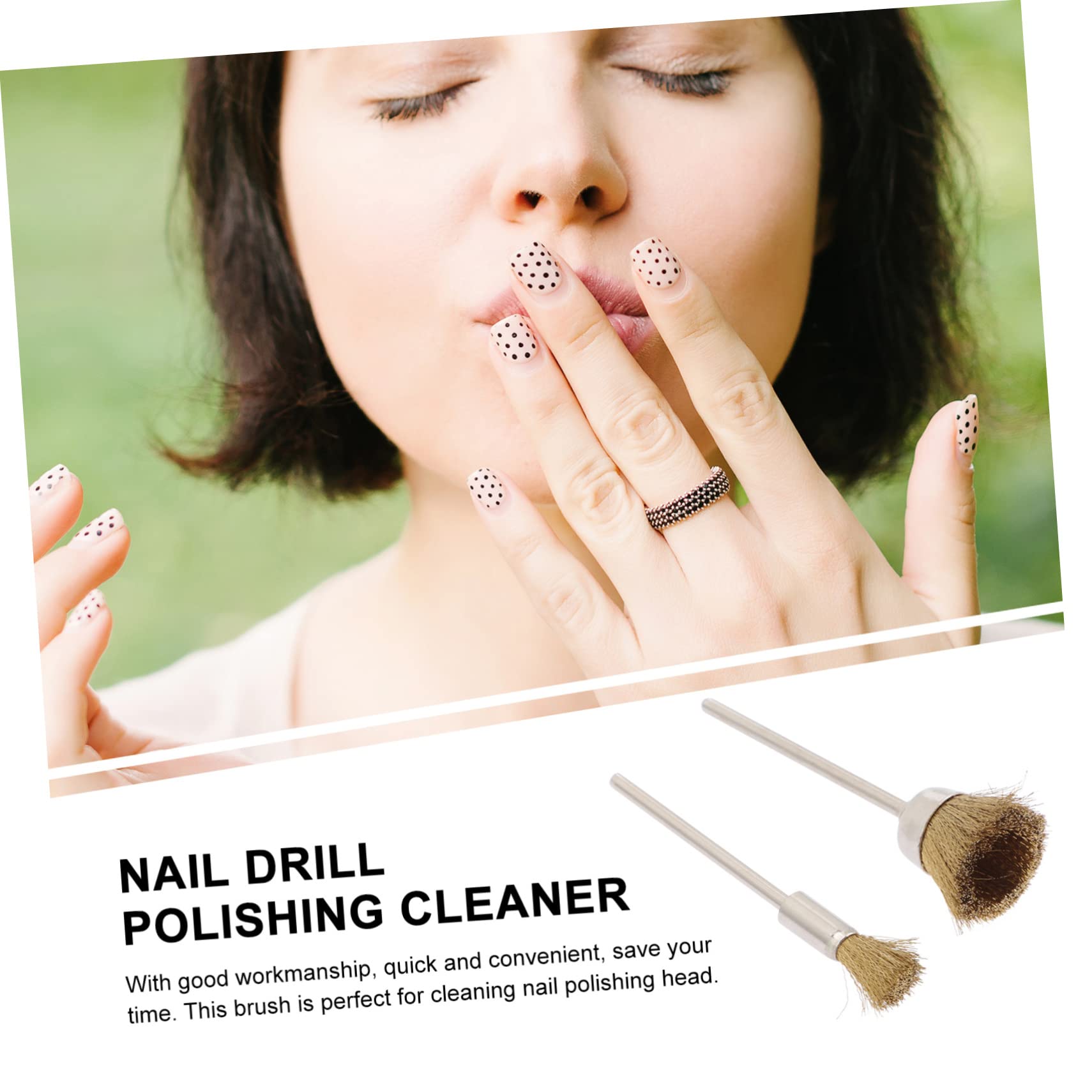 Healeved 20pezzi Spazzola Rame Per Pulizia Punta Trapano Per Unghie Strumenti Di Pulizia Per Nail Art Professionale Per Manicure e Pedicure