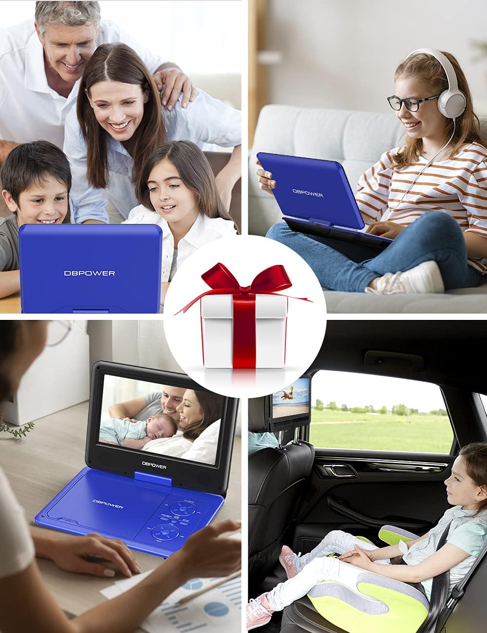 Uр Tо 40% оƒƒ DBPOWER 11.5 Portable DVD Player, 5-Hour Built-in Rechargeable Battery, with 9 Swivel Screen, Support CD/DVD/SD Card/USB, with Remote control, 1.8M Car Charger and Power Adaptor (Blue) 🔥 Crаzу Dеаlѕ DBPOWER 11.5 Portable DVD Player, 5-Hour Built-in Rechargeable Battery, with 9 Swivel Screen, Support CD/DVD/SD Card/USB, with Remote control, 1.8M Car Charger and Power Adaptor (Blue)