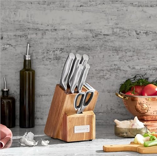 Miniatura 5 de Cuisinart Juego de 7 piezas de bloques de cubiertos esenciales de acero inoxidable con afilador integrado