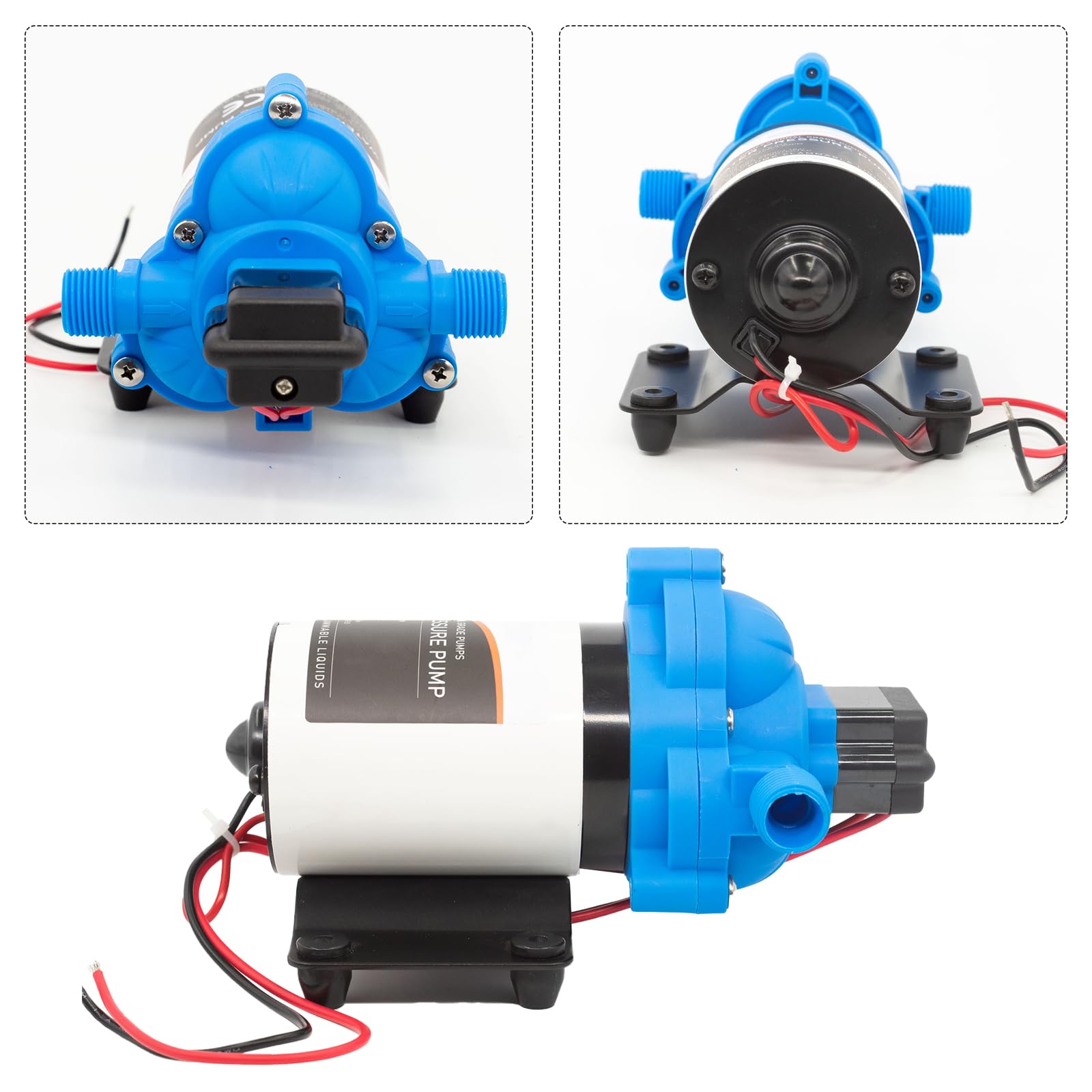 Bomba Agua, Bomba de Diafragma Autocebante de Alta Presión DC 12V 3,1 bar 45 PSI Diafragma de Alta Presión Bomba de Limpieza con Filtro para Vehículos RV y Autocaravana Botes