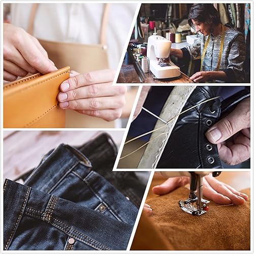 Miniatura 6 de Hilo de nailon unido para coser, hilo de nailon resistente para cuero, jeans y tejer hilo de pelo para tapicería hilo para exteriores #69 T70 tamaño