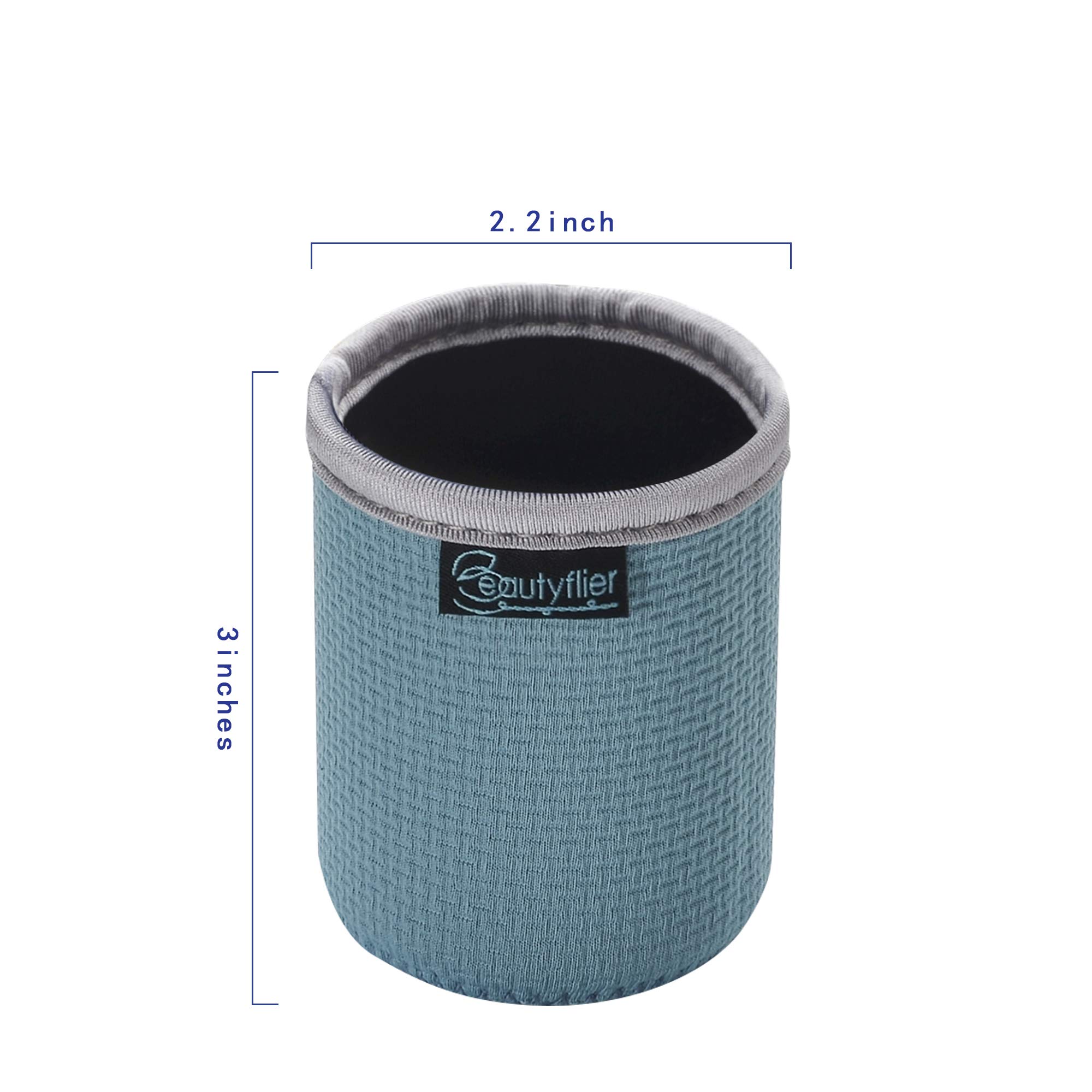 Beautyflier - Pack de 4 aislantes de neopreno antideslizantes para botellas, gruesos, plegables, para barbacoa, camping, fiesta