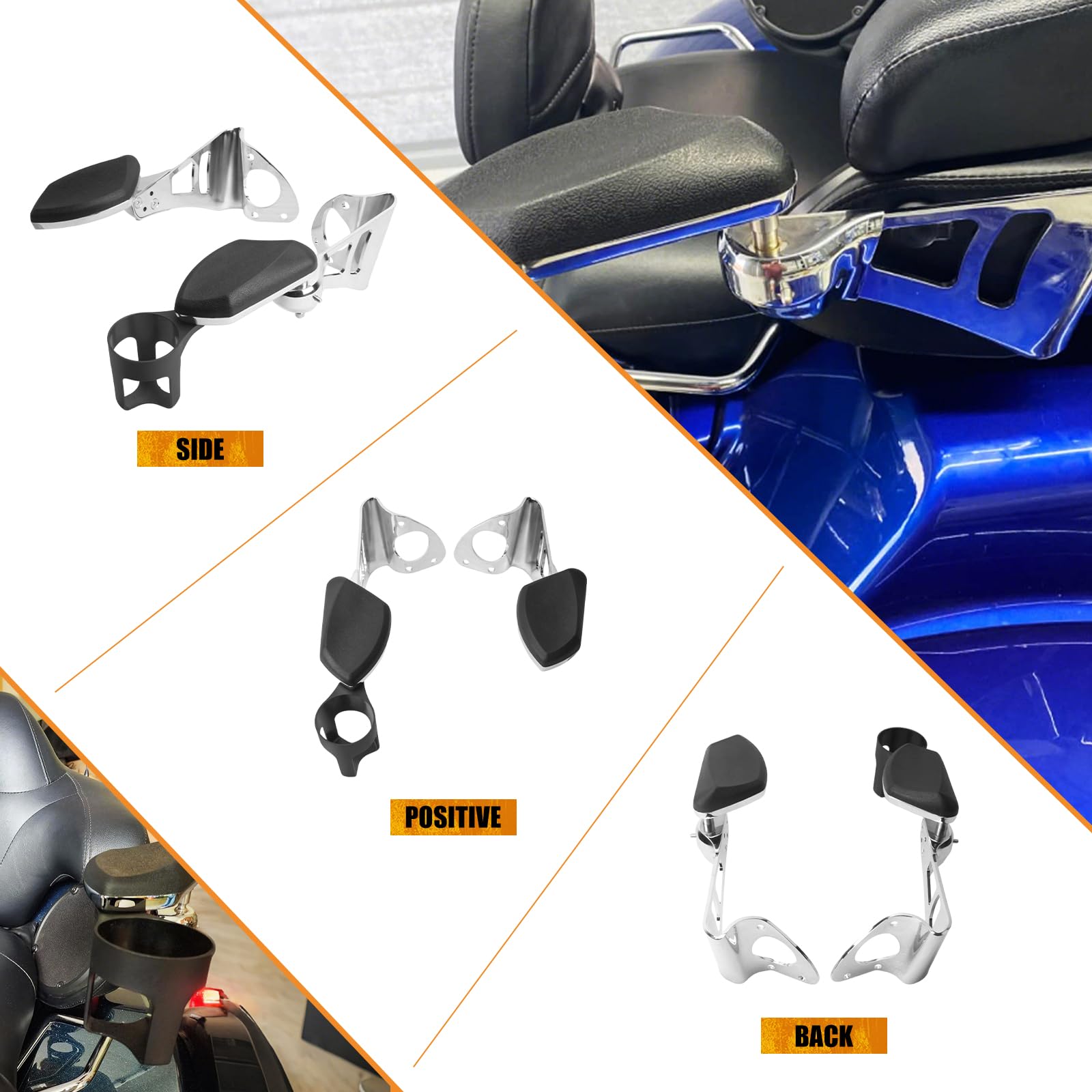 Amazon | HCmotorku バイク パッセンジャー アームレスト リア 乗客