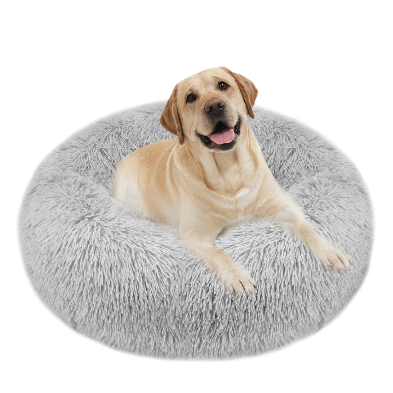 OKPOW Cuccia Morbida per Cani Gatto: Pelosa Lettino Puffy per Cuccioli Nuvola - Lavabile Peluche Ciambella Cuccia Calmante per Animali Domestici