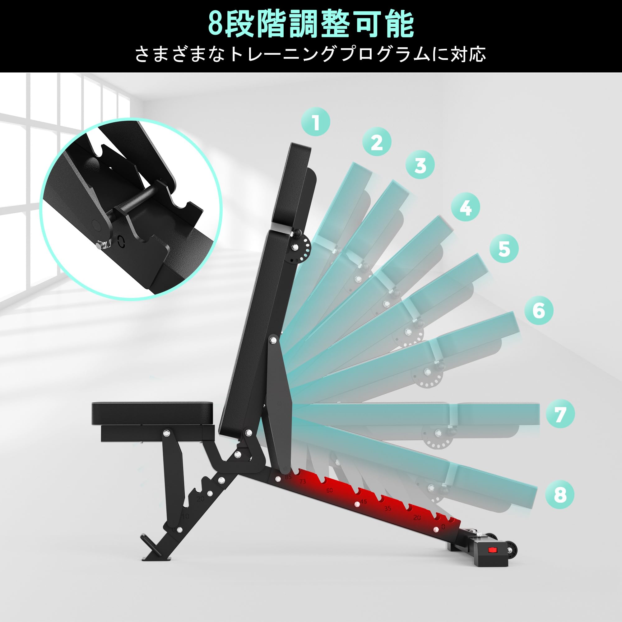 Amazon.co.jp: トレーニングベンチ ONETWOFIT 3段折りたたみ ベンチ