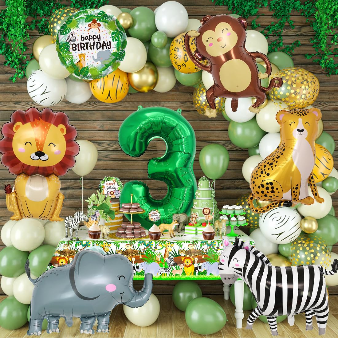 Dierlijke vorm Leeuw Aap Olifant Ballon Jungle Dieren Ballonnen Babyshower kopen vanaf een prijs van 4.23