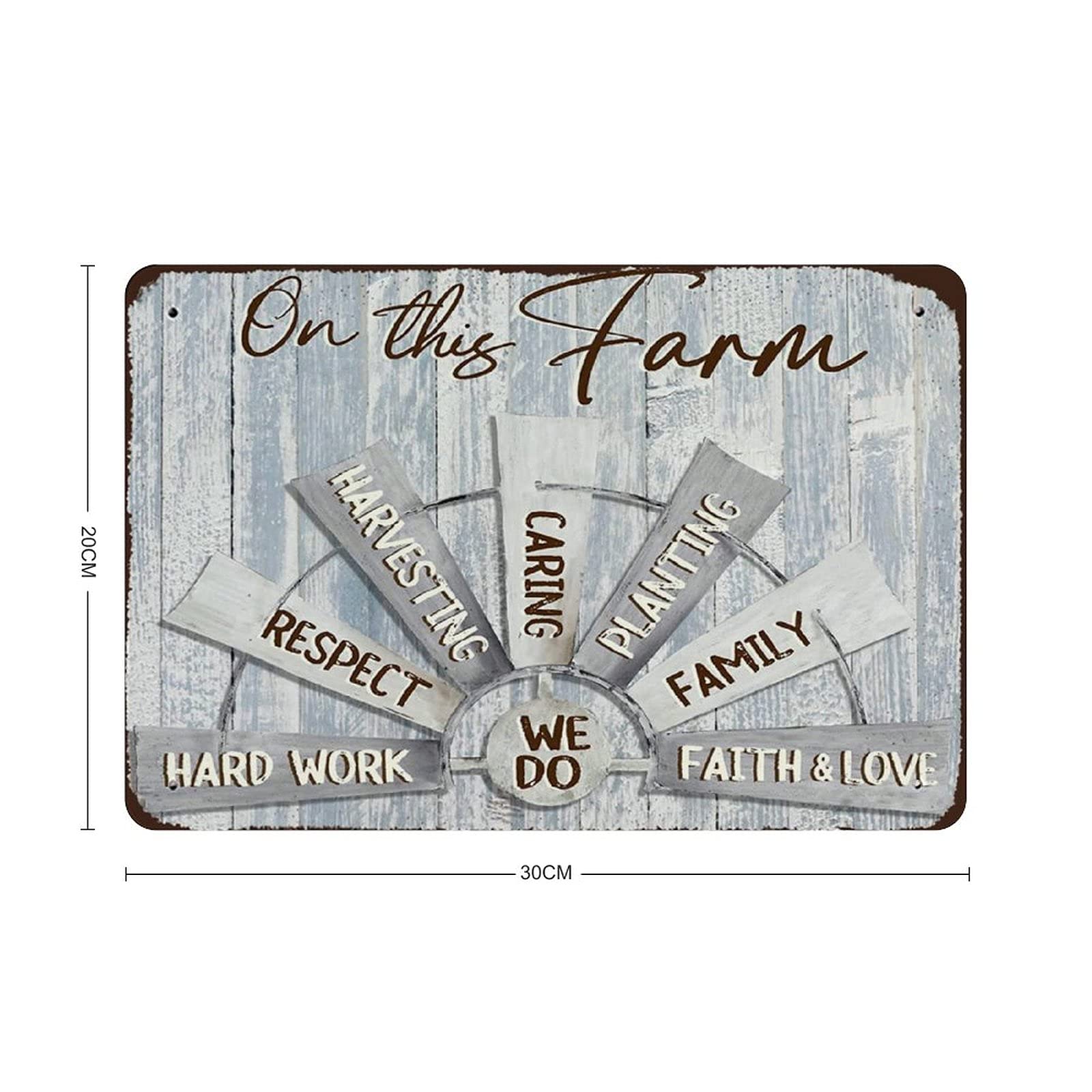 Targa in latta con scritta Support Your Local Farmer, divertente e