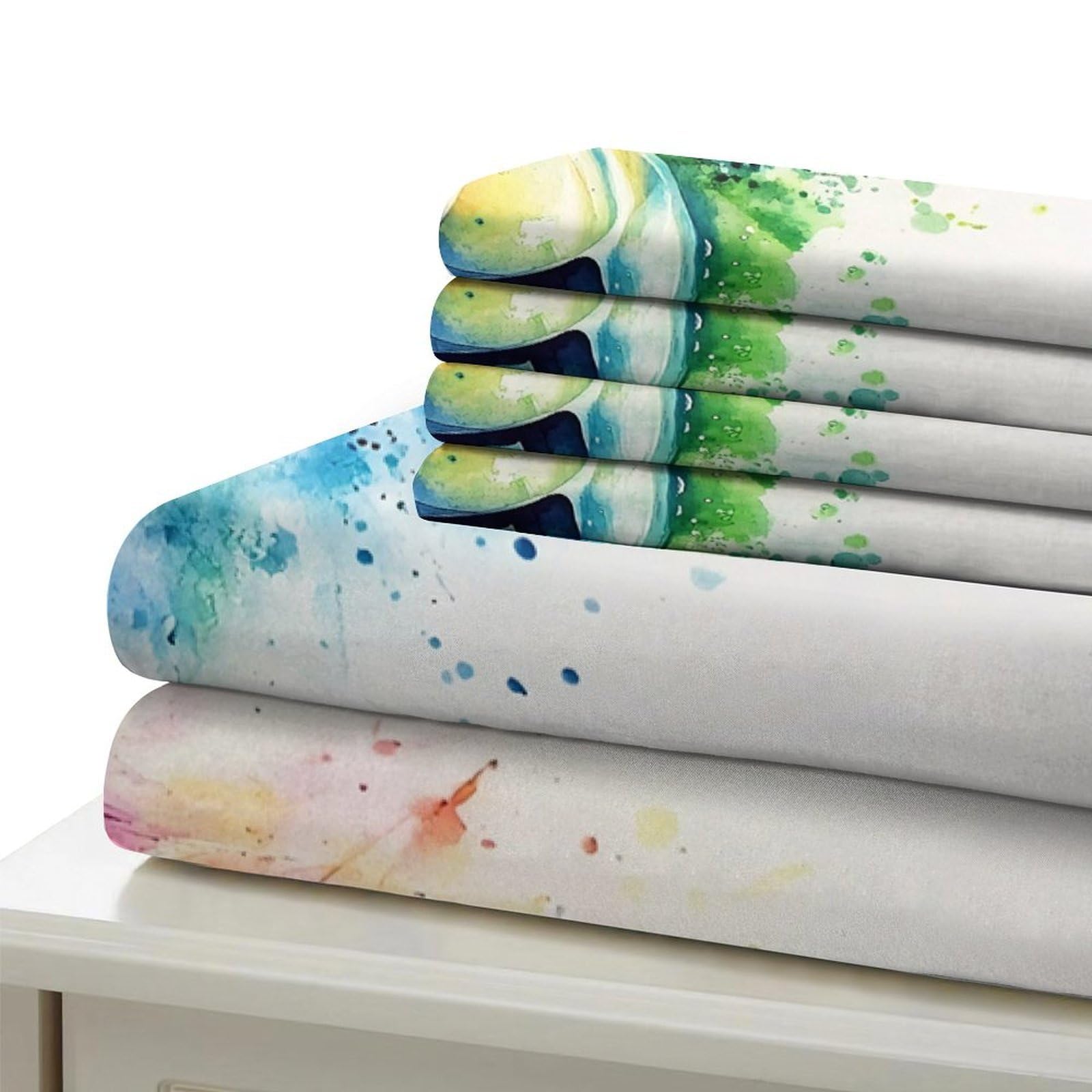 Regenbogen-Chamäleon-Pärchen Bettbezug Mikrofaser 3 Teilig Kuschelig Schlafkomfort Bettdeckenbezug 3D Gedruckt Weich Reißverschluss mit Kissenbezug Atmungsaktiv for Teenager & Erwachsene