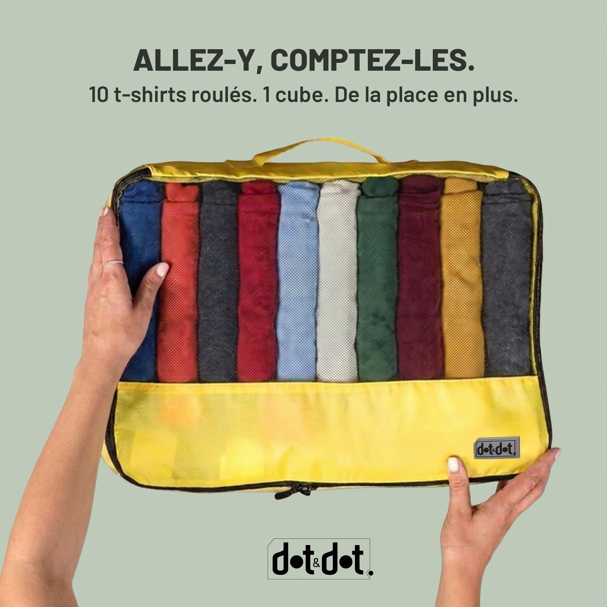 Grands cubes d'emballage pour voyage – 5 cubes d'emballage pour valises – sacs de rangement légers pour bagages