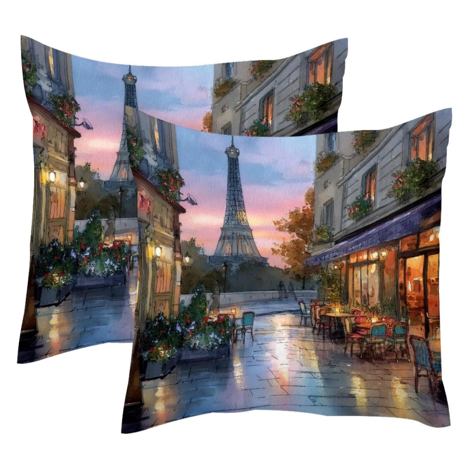 Fundas de cojín de terciopelo de París 50x50 de doble cara con acabados de alta costura