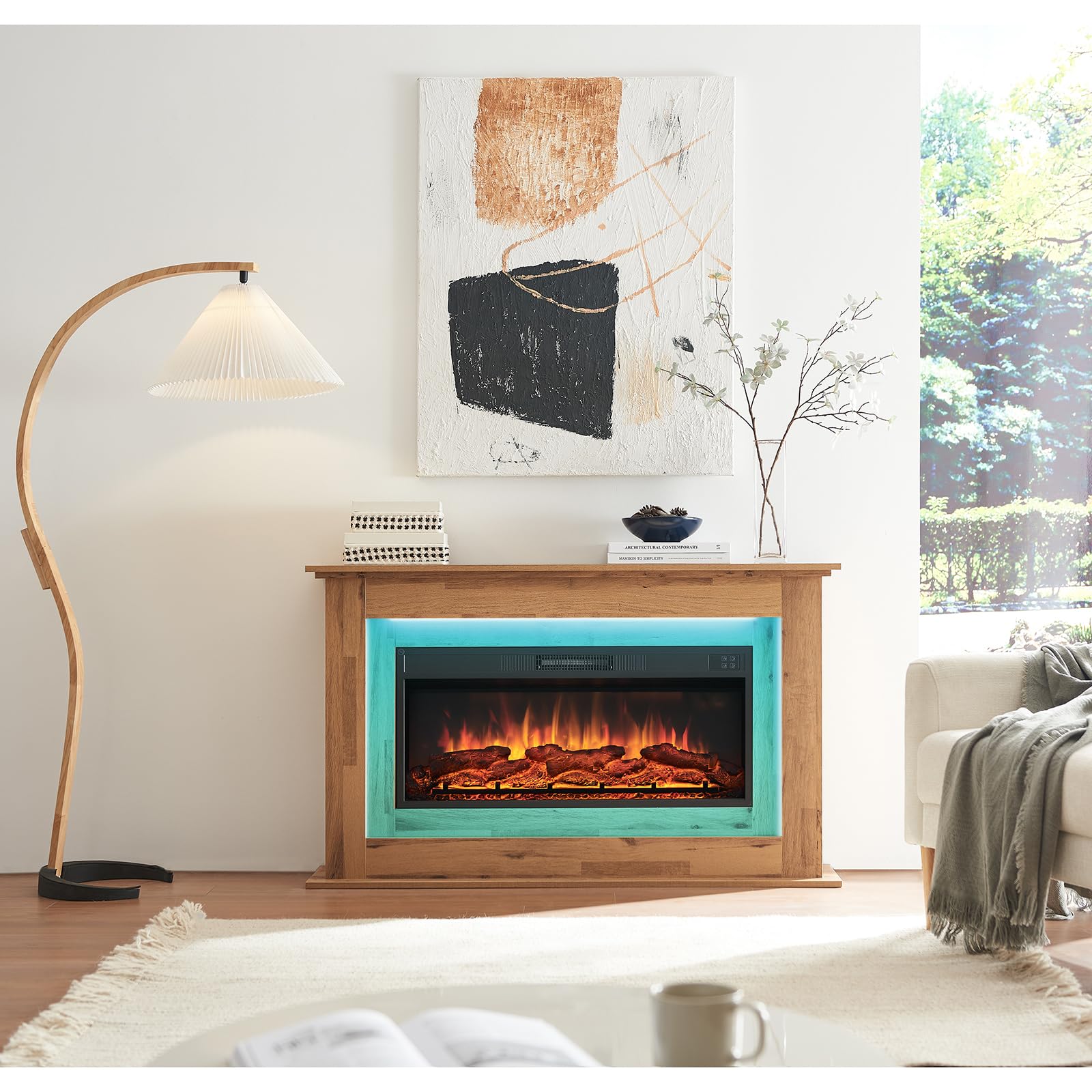 FLAMEKO Savannah Electric Fireplace with 128cm/50
