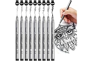 Precision Black Micro-Pen Fineliner Ink Pens for Artists