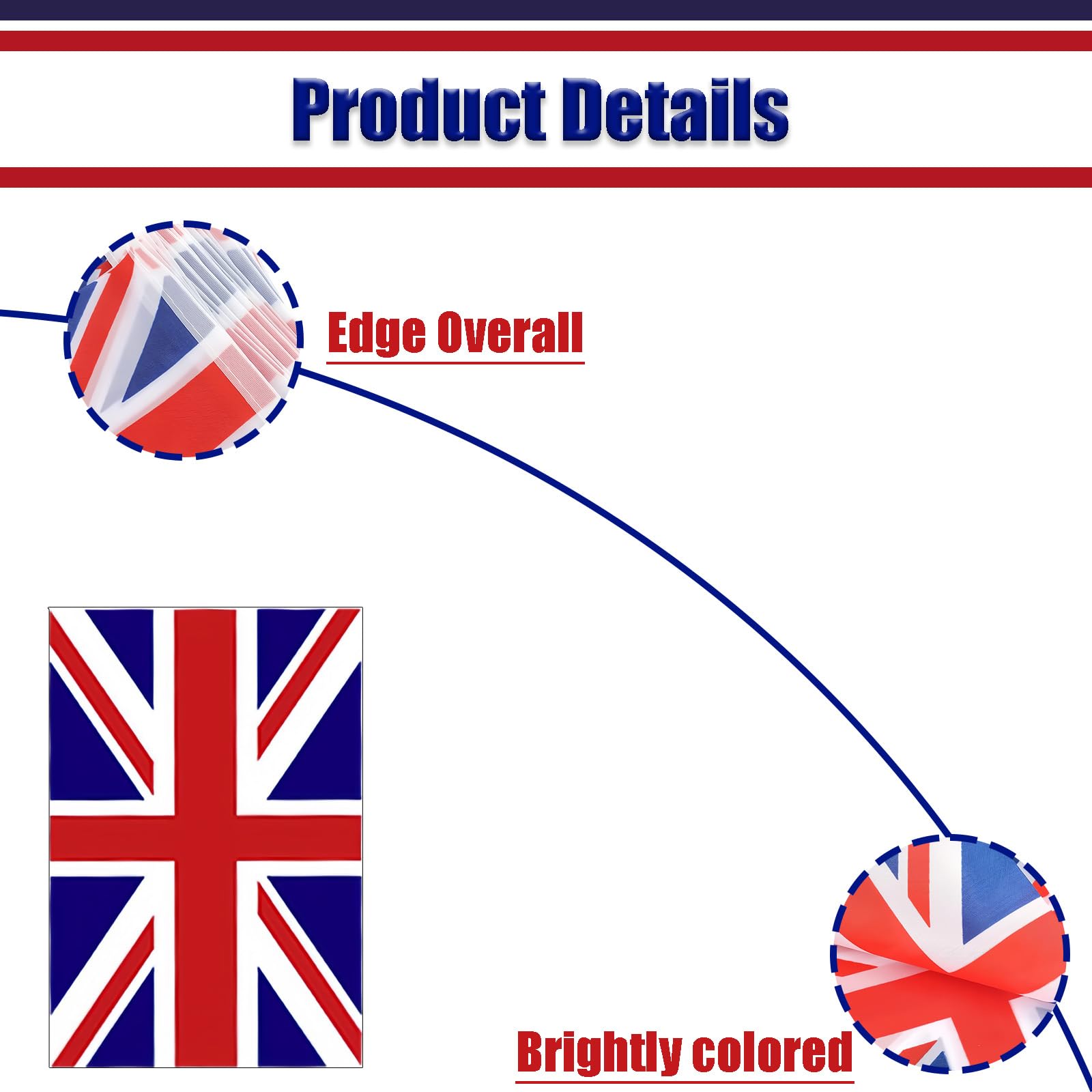 COSORO Union Jack Bunting with 30pcs British Flags,2025 VJ Day 80th Anniversary Decorations Flag,10m/32.8ft UK Great Britain Bunting Banner Flags for Sports Events Union Jack Royal Party Decorations - Image 3