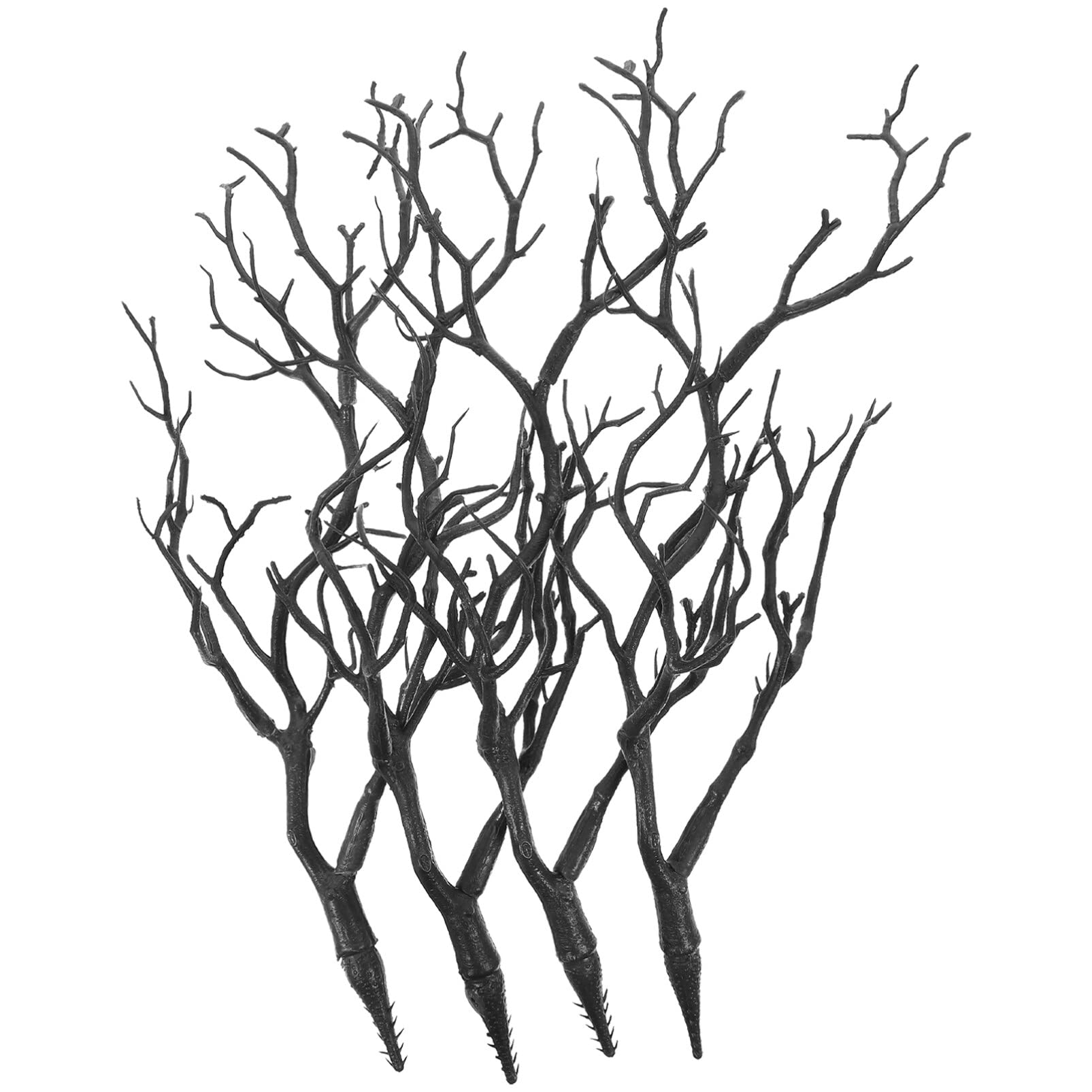 Sewroro 4pcs Artificial Fake Antler Shaped Tree Branch Witch Antler Dried Tree Branches Decorative Plant Twigs Branch Stems for Flower Arrangement Christmas Decor