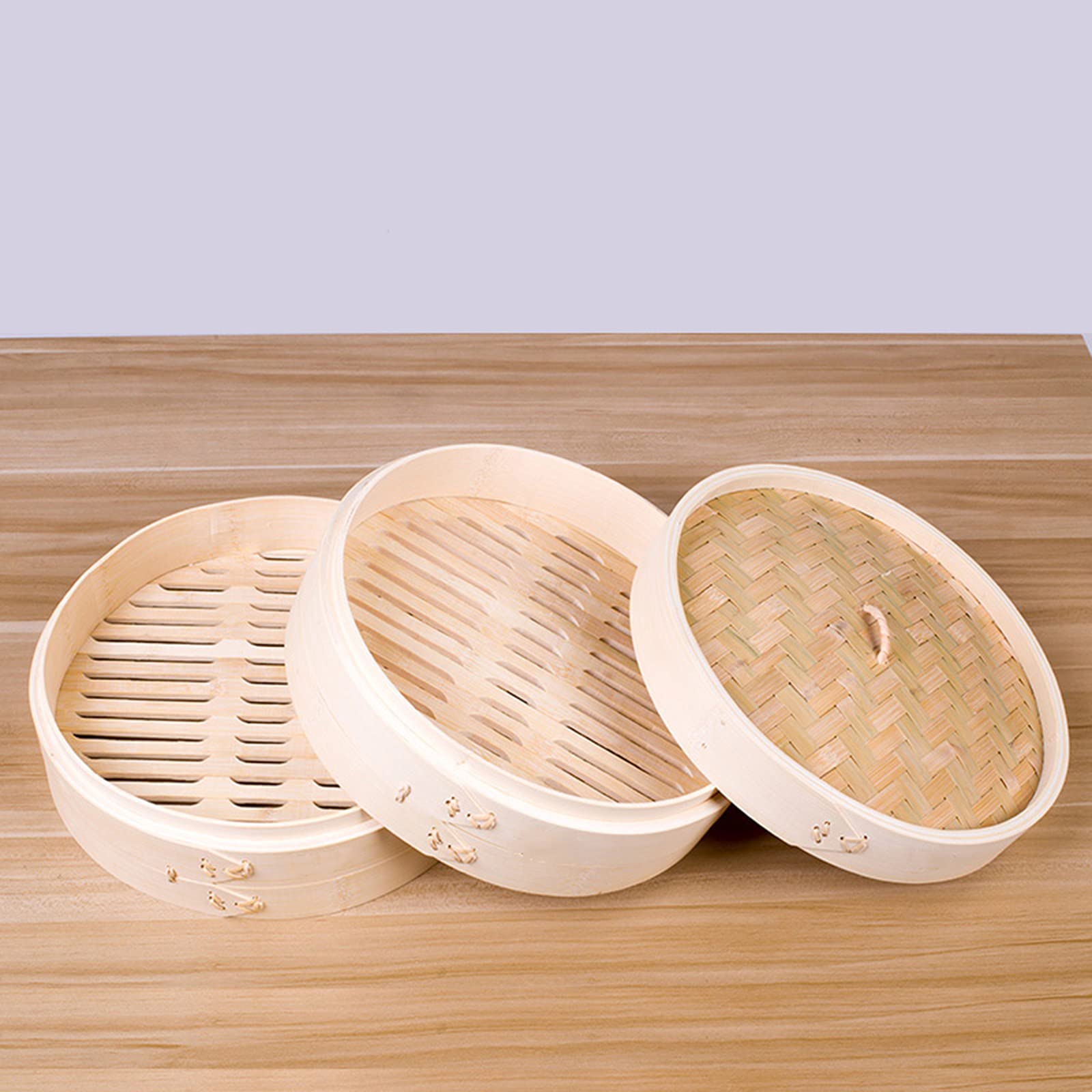 Amazon｜竹セイロ 本体・蓋 本体2個セット 業務用 せいろ蒸し器,30cm