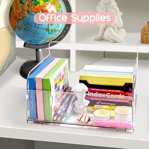 Miniatura 6 de Contenedores organizadores de acrílico, organizador de cosméticos de plástico transparente, contenedor rectangular de almacenamiento de maquillaje y