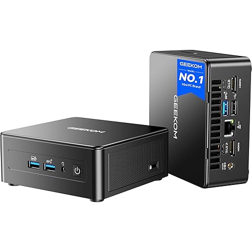 GEEKOM IT15, The Most Powerful Mini PC with Intel Ultra 9 285H (15th Gen) | 32GB DDR5 | 2TB SSD | Intel Arc 140T GPU (99 Tops) | WiFi 7 | 8K Quad Display | Windows 11 Pro/Editing/Programming/Gaming
