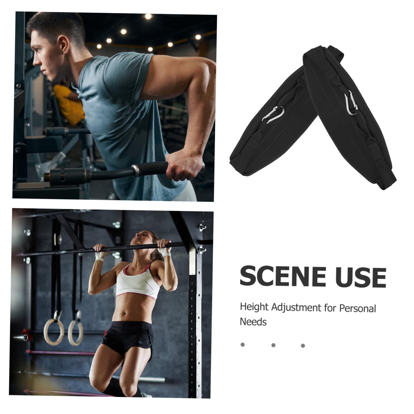 NOLITOY Correas de Entrenamiento Abdominal para Barra de Dominadas Soporte Resistente de Oxford y Poliéster Correas Multifuncionales para Ejercicios de Abdominales y Entrenamiento de