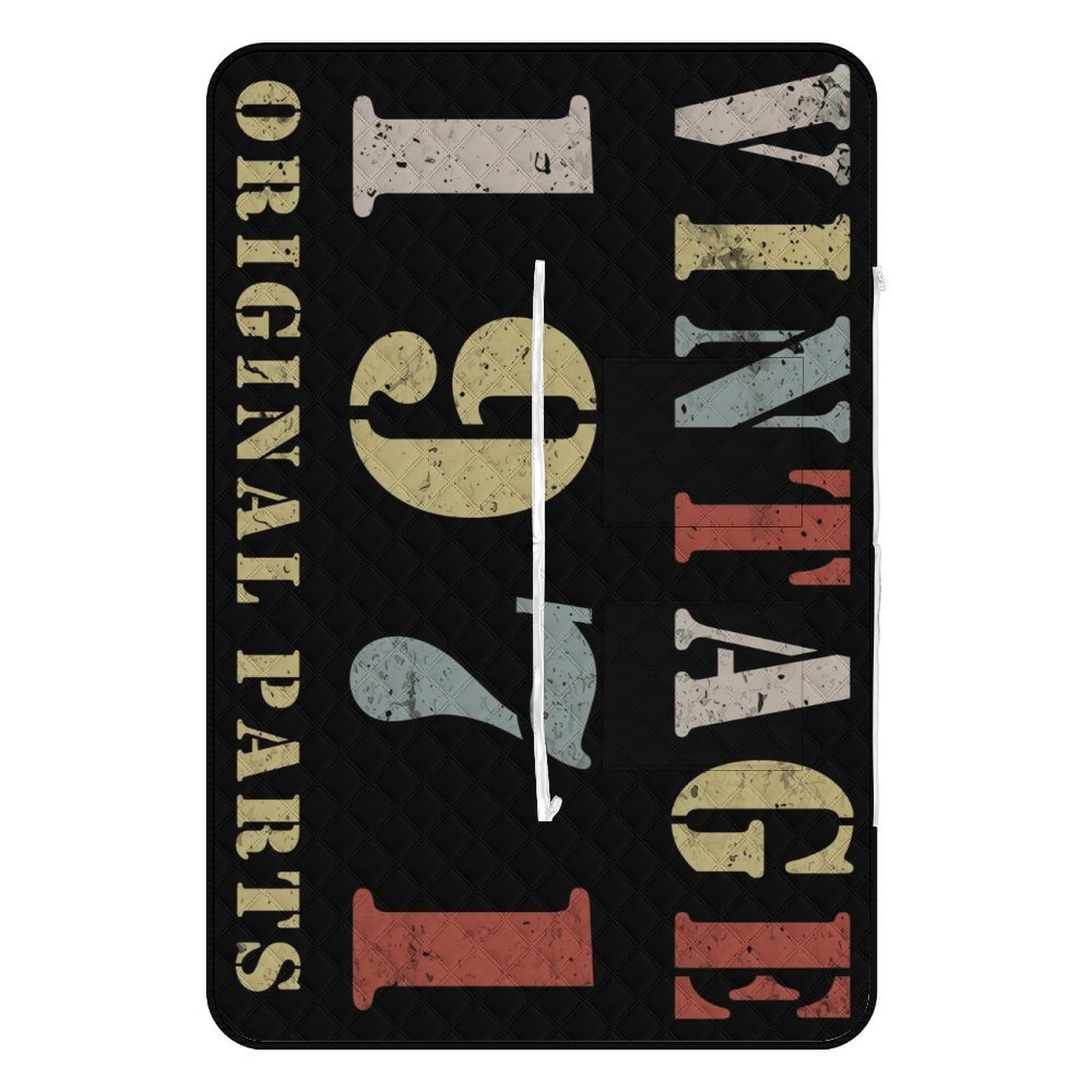 Vintage 1971 Original Parts Picnic Blankets,Portable Waterproof Foldable Picnic Mat,Sandproof Outdoor Mat for Park Picnic Blanket Accessories for Adults