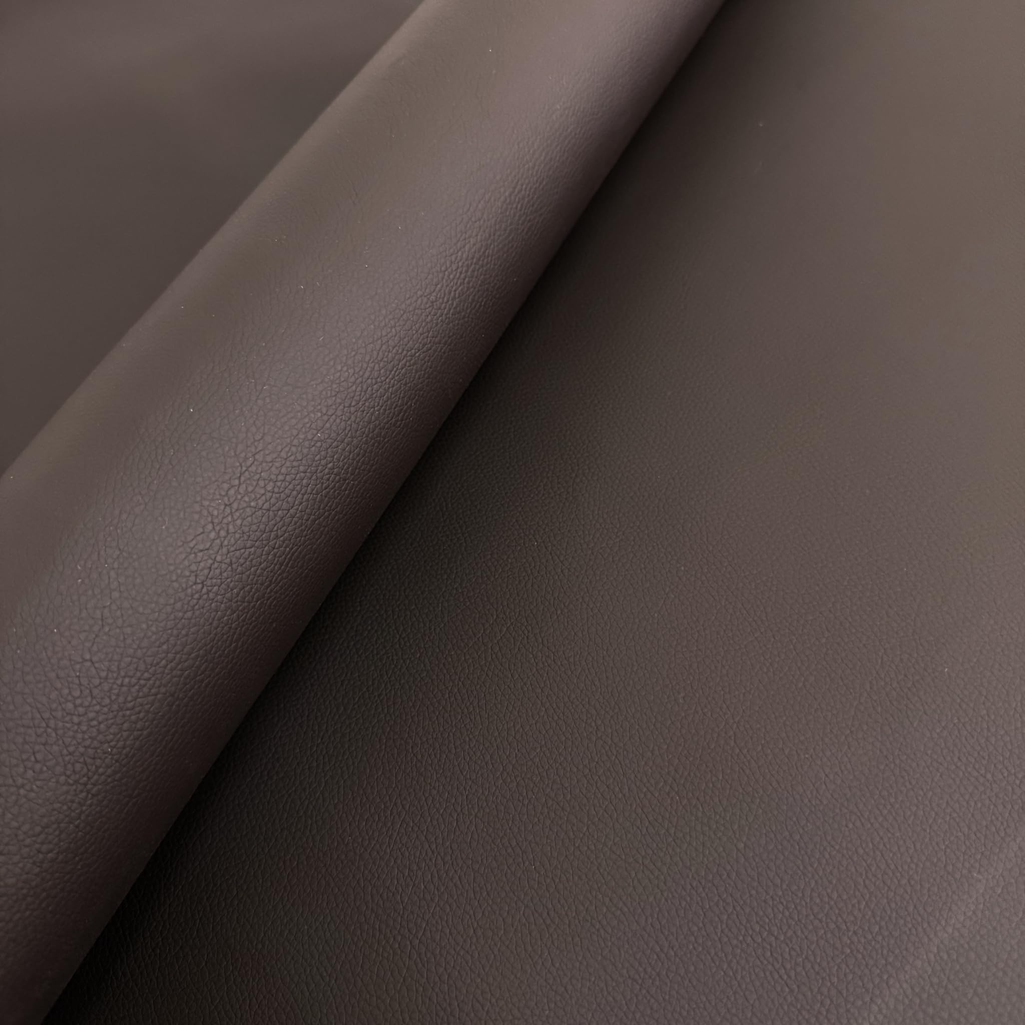 Kunstleder Leder Meterware Lederimitat für Fahrzeuge, Camper, Sofas, Möbel, Stühle, Kleidung, Polster Bezugsstoff Lederoptik Reparatur Lederflicken Geprägt Wasserdicht (Dunkel-Braun, 50cm x 150cm)
