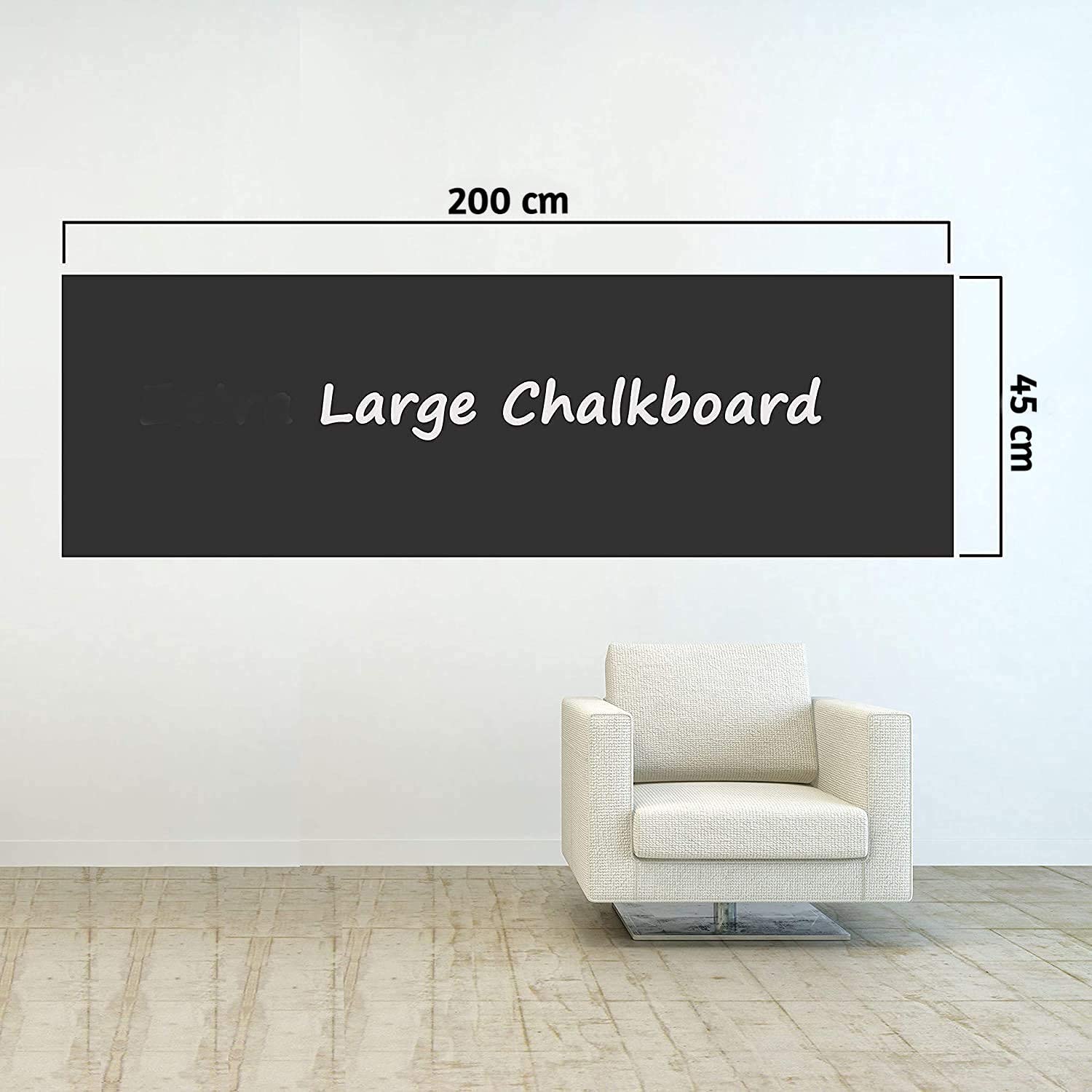 HOUSE HATCH Self-Adhesive White Board Wall Sticker, Removable Whiteboard Wallpaper for School, Office, College, 45x200cm 1
