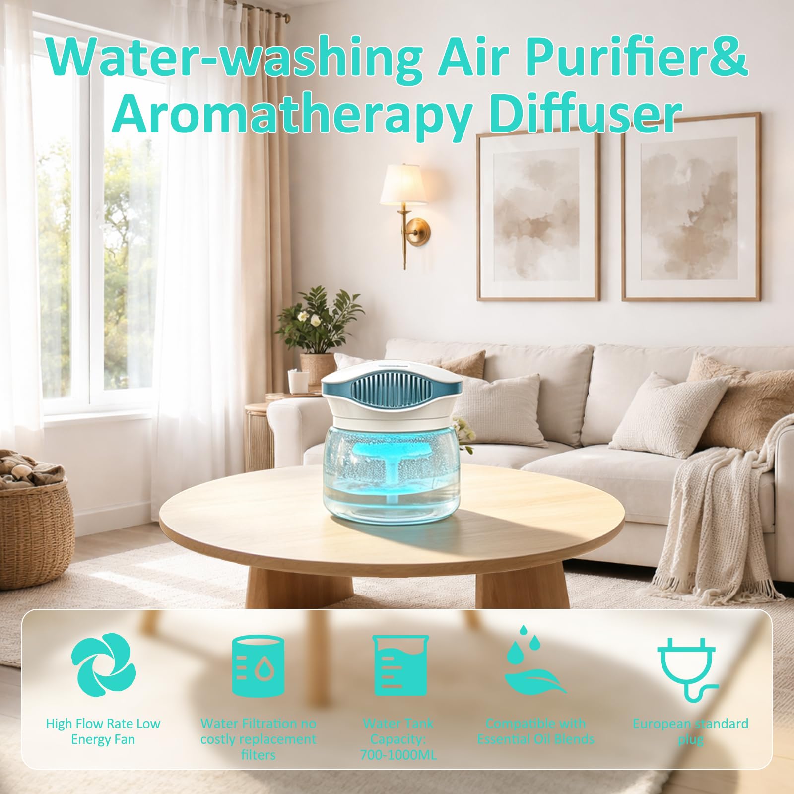 Air Filter dyfuzor zapachowy, jonizer, odświeżacz powietrza, aromatyzator do domu / sypialni