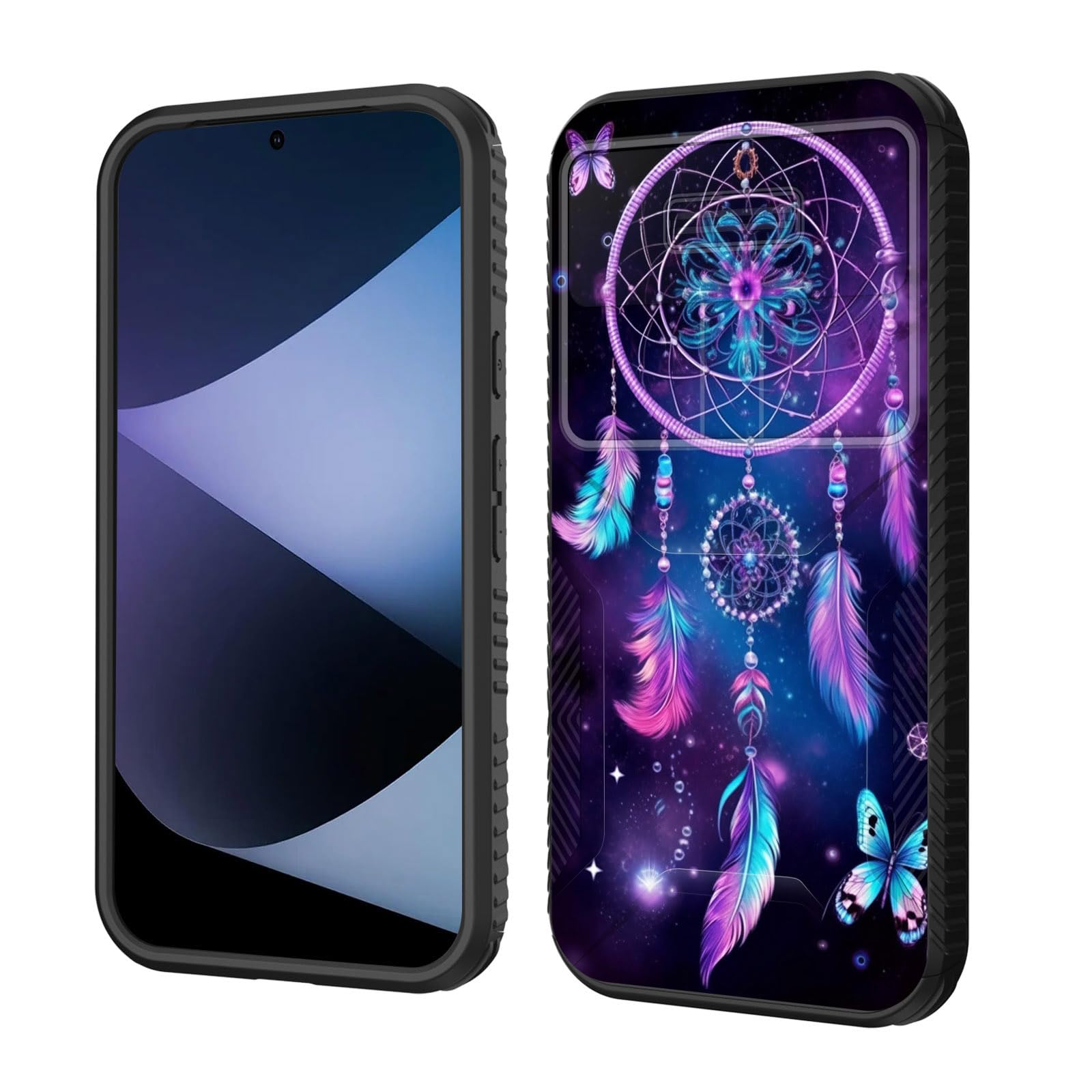 wiaekosef for Pixel 9a Case Built in Slide Camera Lens Cover,Heavy Duty Shockproof Protection Dual Layer Case for Google Pixel 9a 6.3" 2025,Butterfly