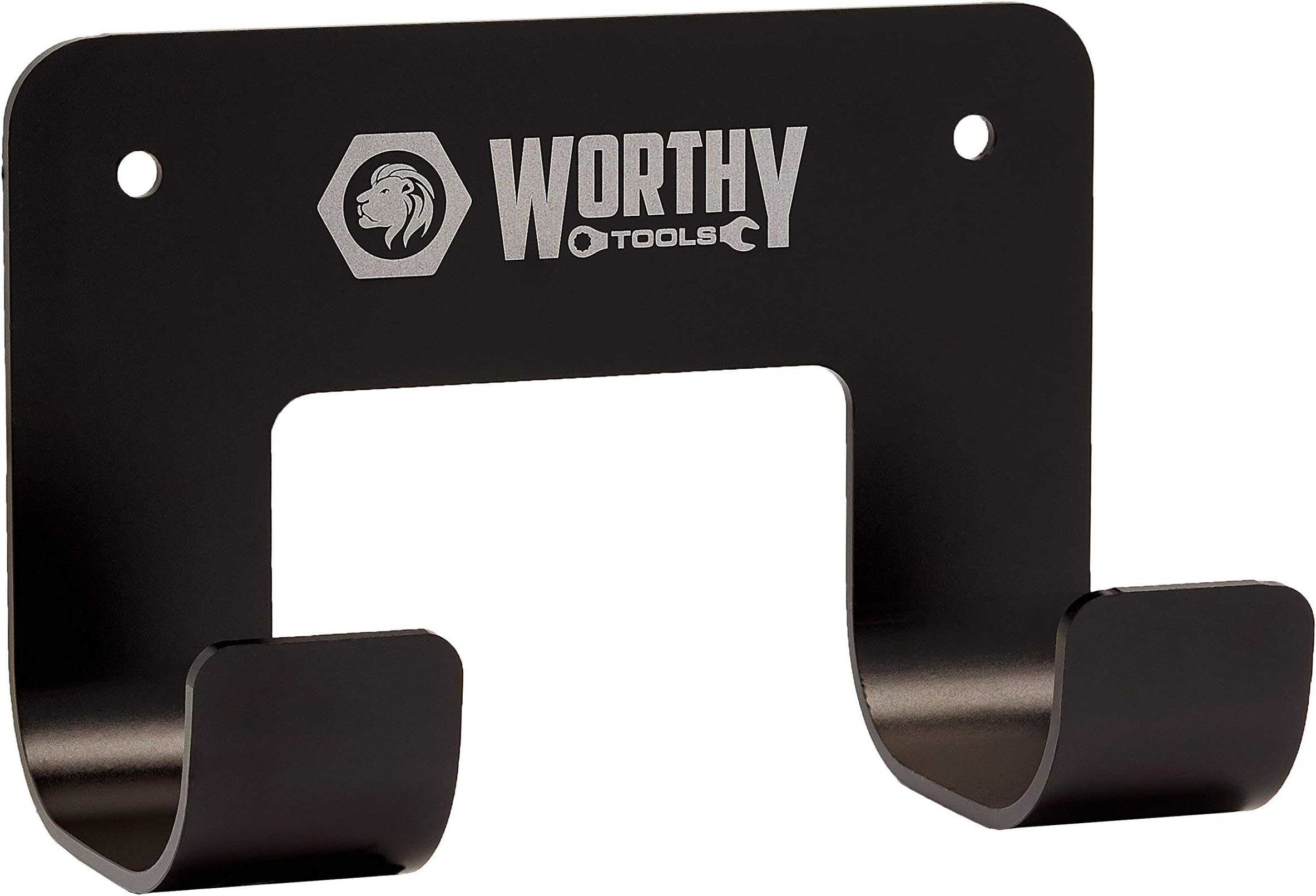 Heavy Duty Power Tool Utility Hook, Hanger, Cordless Drill Impact Holder, Wall Mounted Organizer, By Worthy Tools (1 Pack, White Laser Logo)