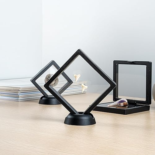 Miniatura 4 de Restaurantware Display Tek - Vitrinas flotantes de 3.5 x 3.5 pulgadas, 10 carcasas de exhibición de marco, soportes se venden por separado, vitrinas