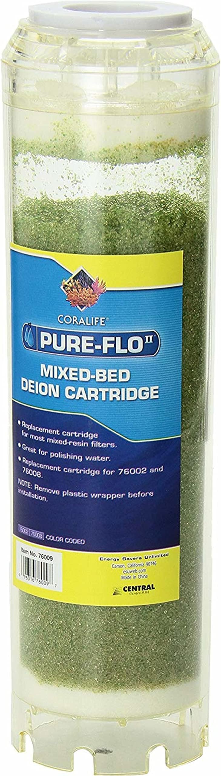 Coralife05699 PureFlo Mixed-Bed Deionization Cartridge