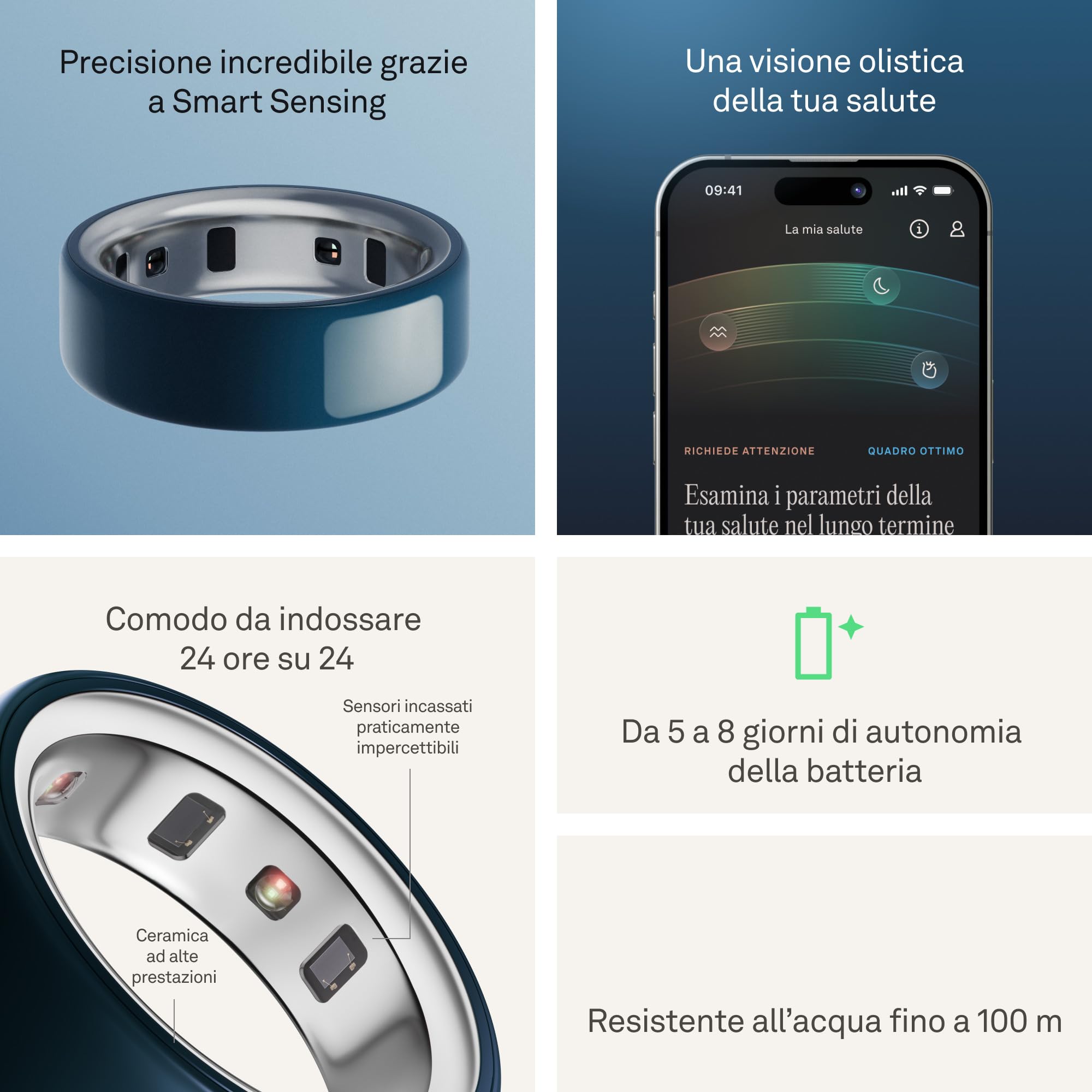 Oura Ring 4 Ceramic MIdnight - Misura 10 - Misura Oura Ring prima dell’acquisto