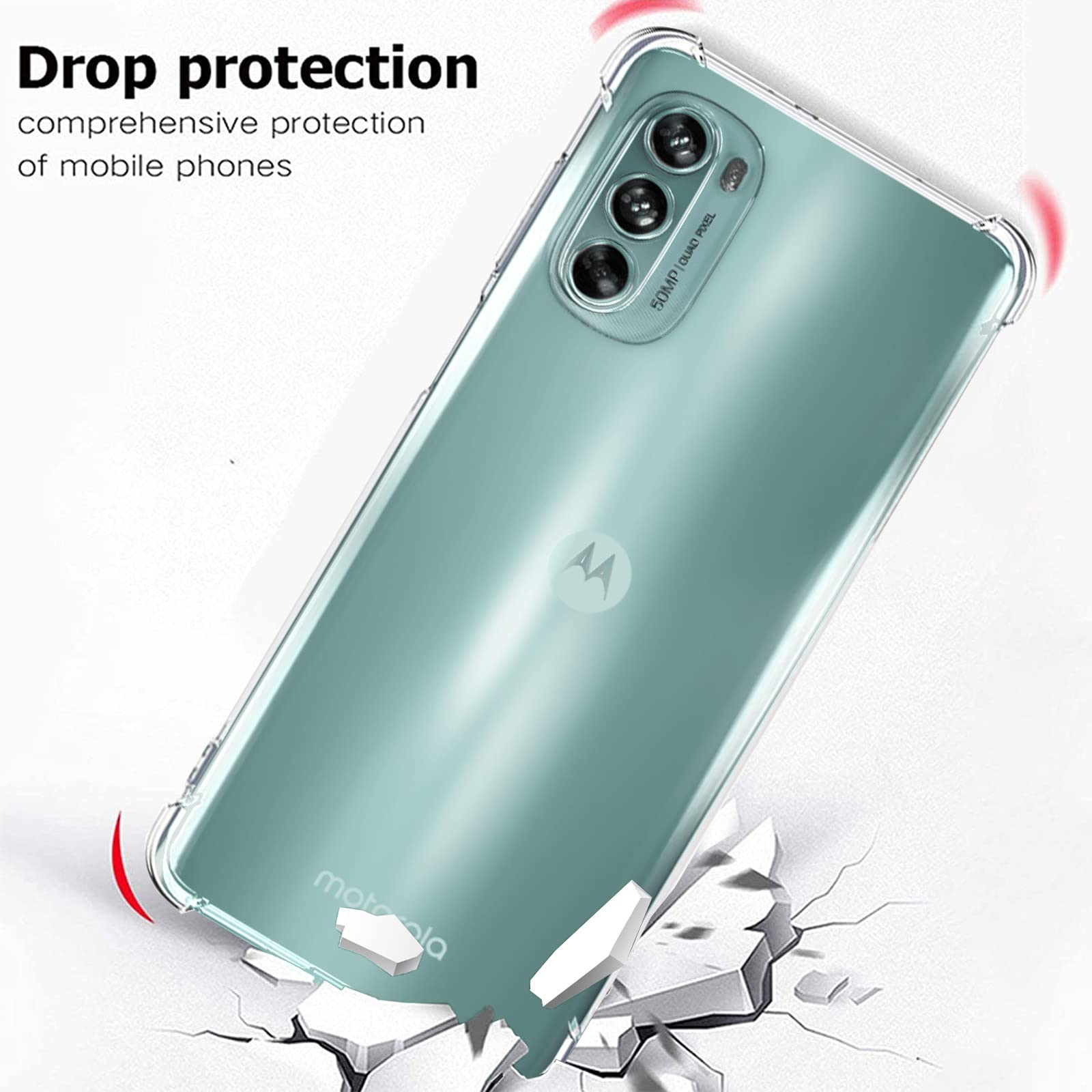 Kit Cover Trasparente + Vetro Temperato Per Motorola Moto G62 - Protezione Totale - Foto 3