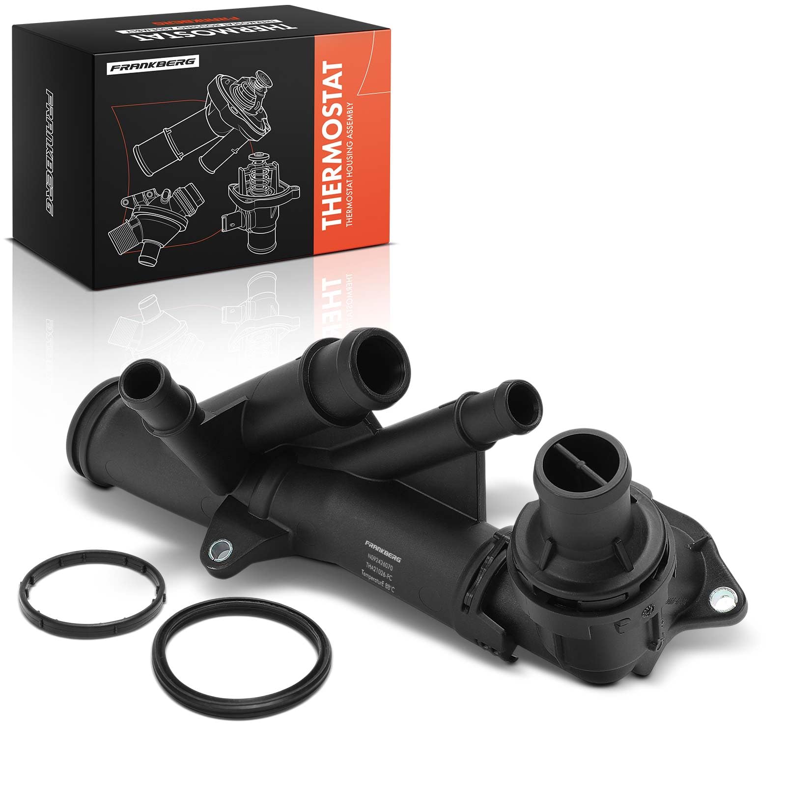 Frankberg Termostato liquido di raffreddamento diesel 04L121026P | Compatibile con: T.o.u.r.a.n 5T1, A1 Sportback 8XA 8XF, A3 Limousine 8VM 8VS, A3 8V1 8VK, Croce a T C11 D31