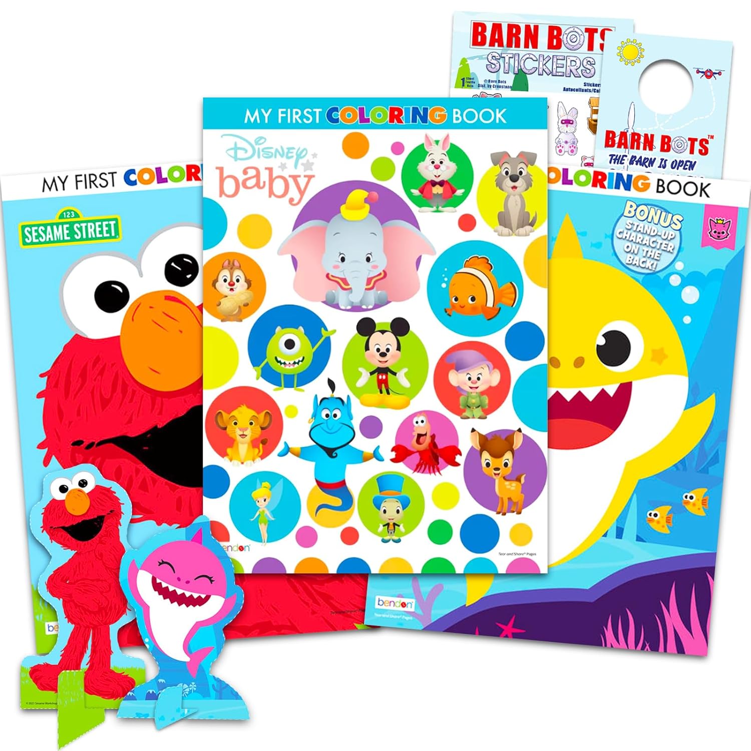 My First Coloring Book Set Ages 1-3 - Jumbo 3 Book Bundle with Mickey ...