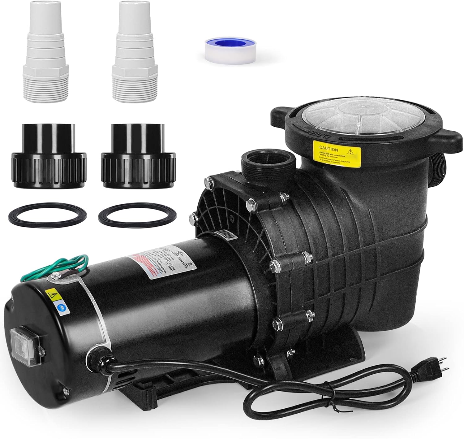 2HP 6825GPH Inground Pool Pump, 110/220V Dual Voltage