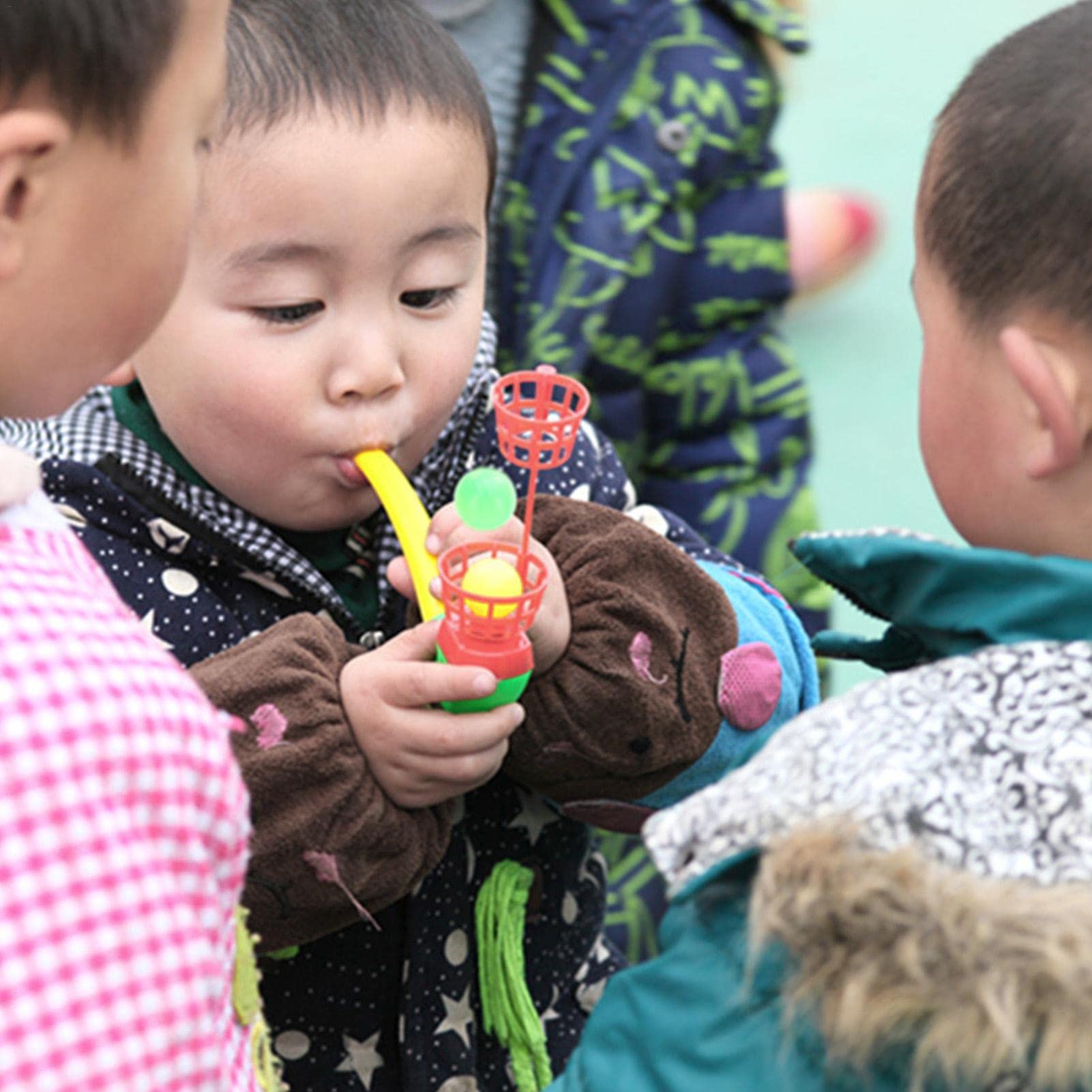 YouYuer Pustespiel 4-teilig - Schwebender Ball Für Atemübungen