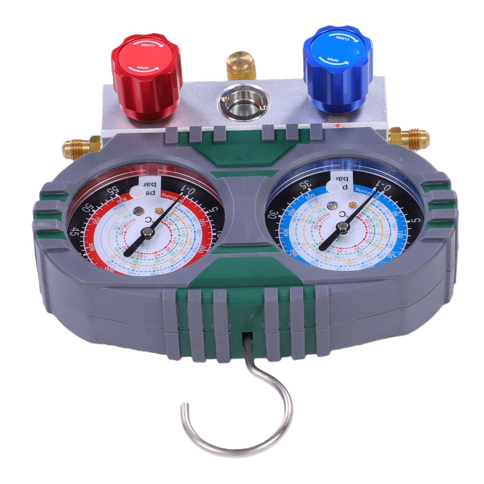 Klimaanlagen‑Manometer‑Satz Duale Manometer 500psi 800psi Doppelschicht‑Stoßschutz Explosionsgeschützte Linse Klimaanlagen‑Lade‑Set für R600 R290 R410a R32‑Systeme