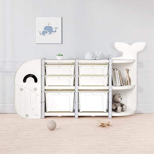 Miniatura 3 de duke baby Organizador pequeño de almacenamiento de juguetes de 3 capas para niños con 6 contenedores de almacenamiento extraíbles, estanterías de