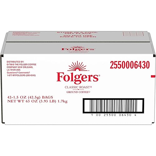 Miniatura 3 de Folgers Paquetes clásicos de fracción de café tostado 15 onzas paquete de 42 paquetes