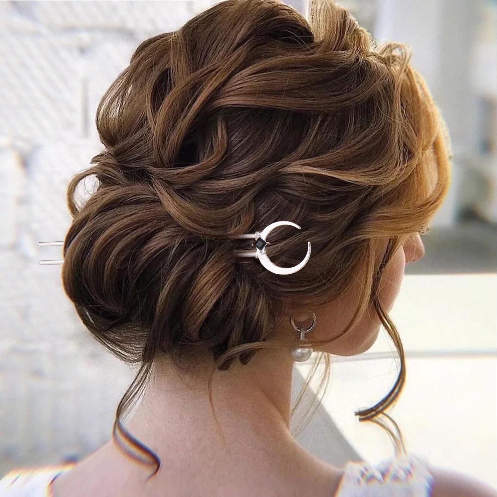 Amazon.com : 4 Pcs HINZIC Moon Hair Forks U Shape Metal French