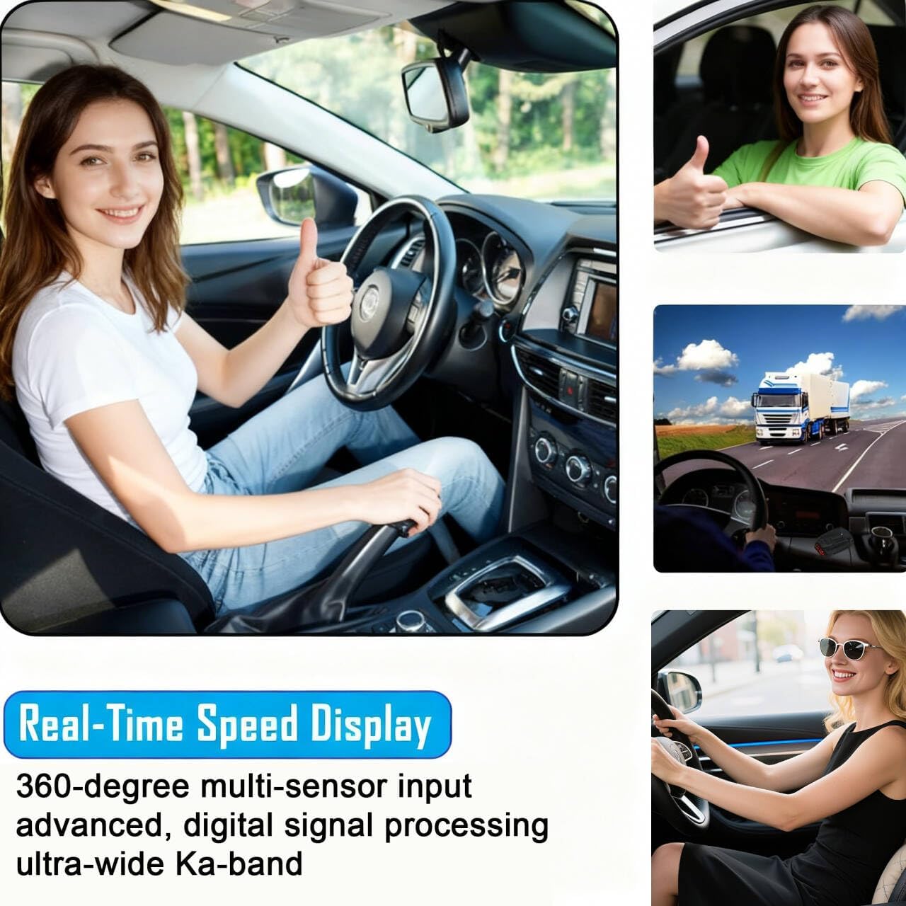 New RAD Driving Aids with Mute Memory, Led Display, City/Highway Mode, Long Range Detection, Black
