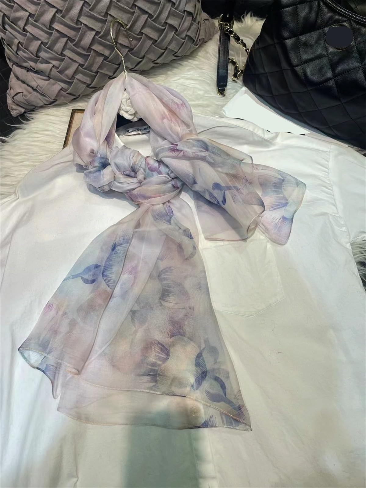 Primaverile Grande Leggera Sciarpa di seta chiffon Sciarpe lunghe da donna Foulard sciarpe moda primavera estate