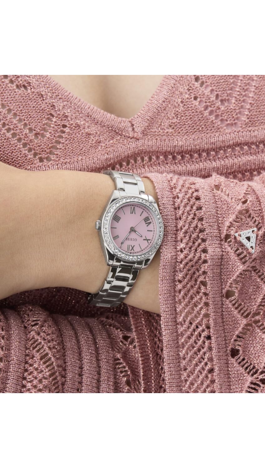 RELOJ GUESS - MINI LUNA Cuarzo / 3 ATM Color esfera: Rosa Tamaño de la caja: 30,00