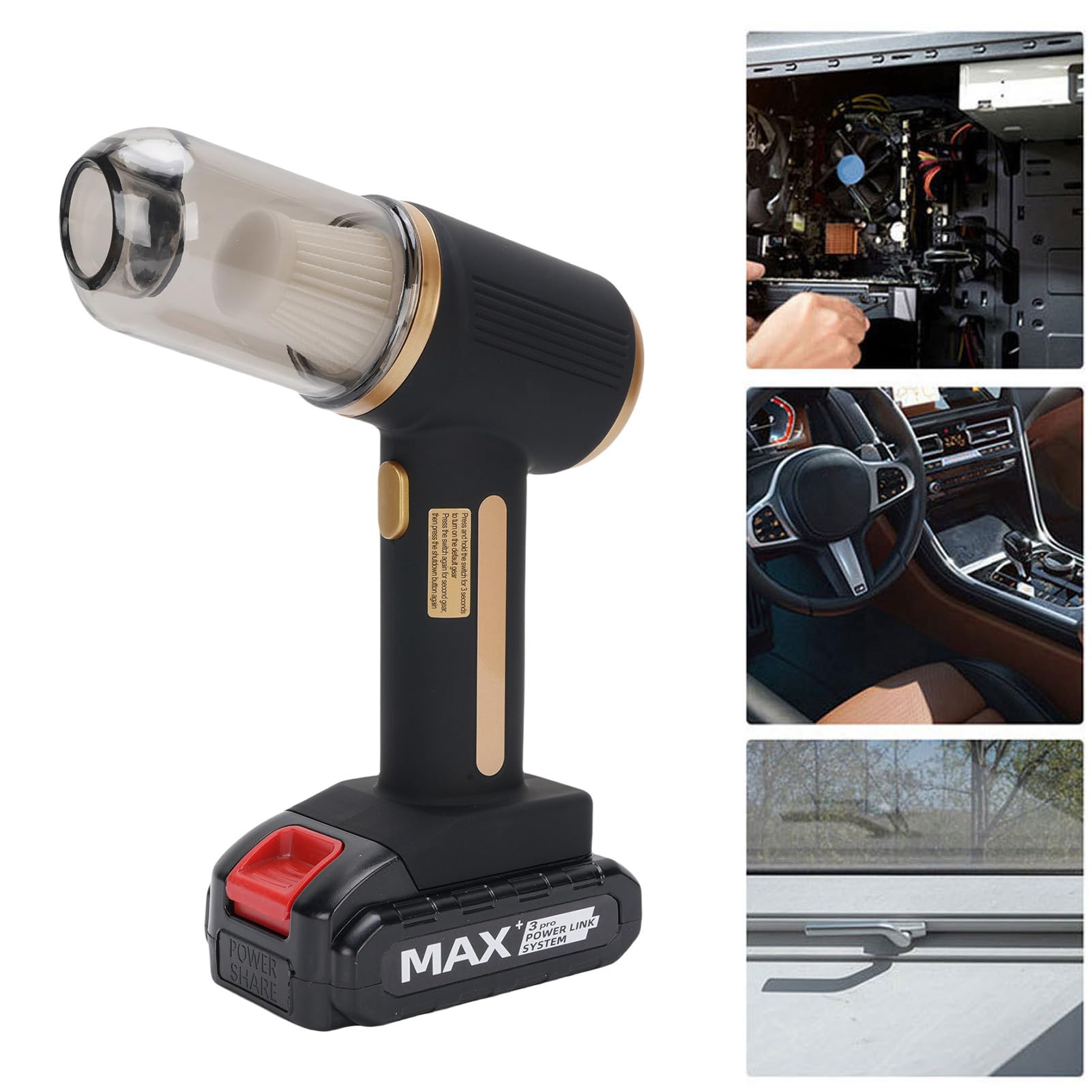 LICAEVEY Aspirapolvere per Auto Portatile Senza Fili 20000Pa 6000mAh