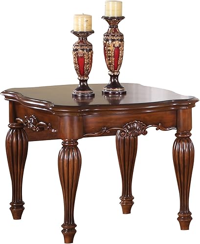 Acme Dreena - Mesa auxiliar rectangular de madera en color cereza