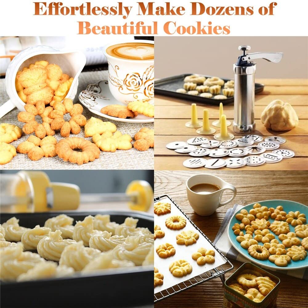 Pistola Per Biscotti Con 10 Ugelli - Stampi Per Decorare Torte, Cookie E Dolci