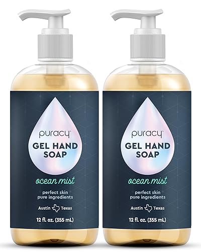 Puracy Jabón de manos orgánico, para los lavadores de manos profesionales en los que todos nos hemos convertido, jabón de manos de gel natural