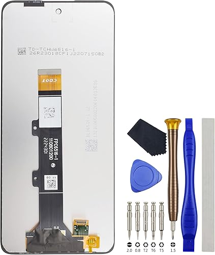 Miniatura 1 de Pantalla táctil digitalizador LCD completo reemplazo para Motorola Moto E32 E32s negro con kit de herramientas
